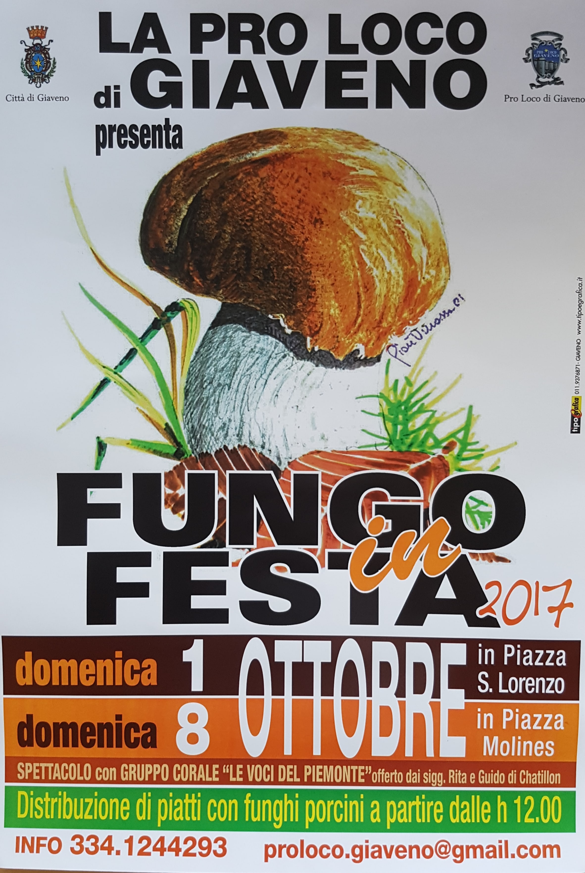 36 Esima Edizione Fungo In Festa Giaveno Domenica 8 Ottobre 2017